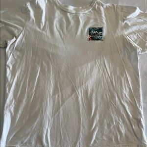 2X RVCA T-Shirt Mens White Plus Size Unisex Women Graphic Short Sleeve XXL Basic